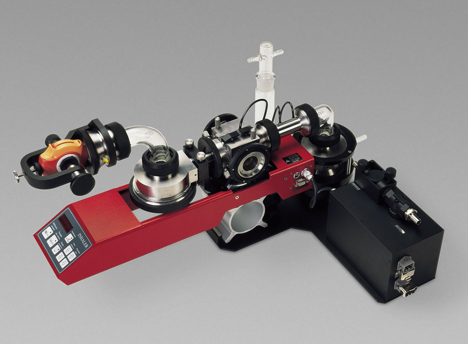 Dosing unit for aerosol analysis DPI’s, MDI’s, nebulizers, pump and propellant gas sprays